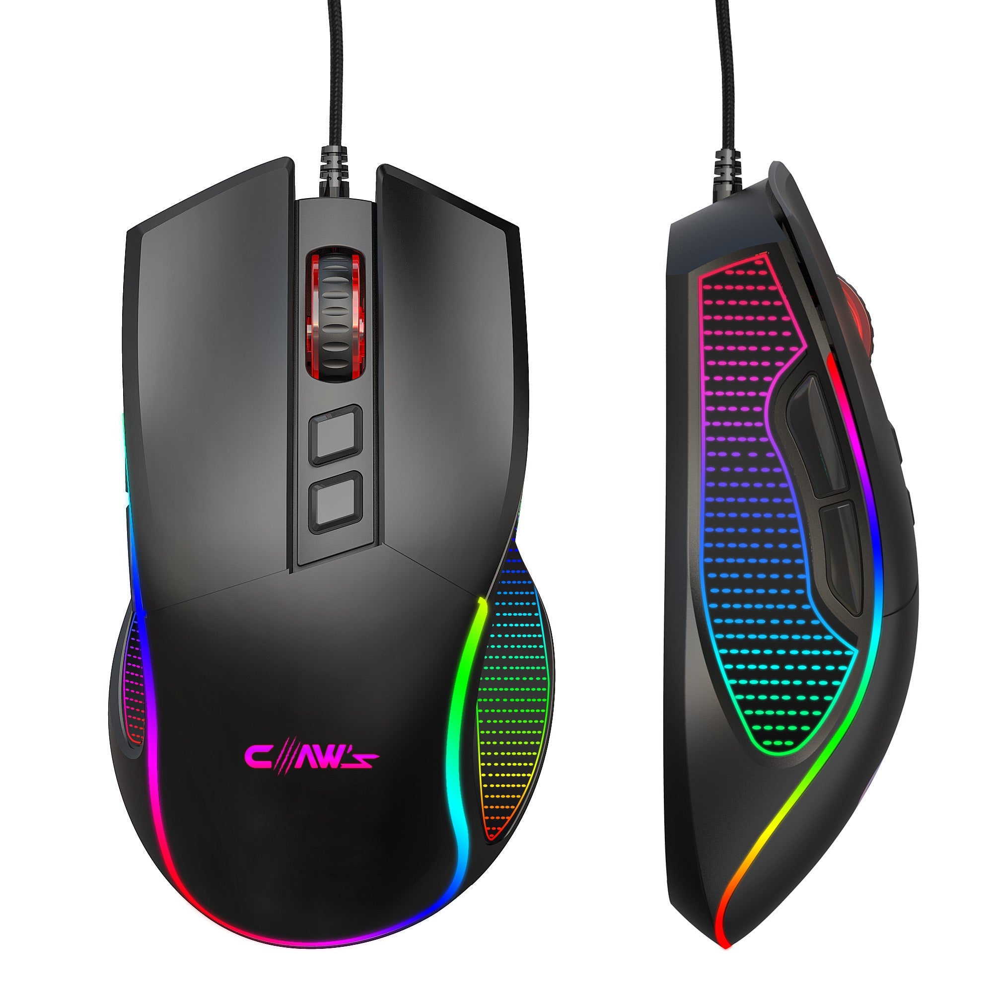 Claw's Crossfire V1 12800 Dpi Makrolu RGB Kablolu Gaming Mouse