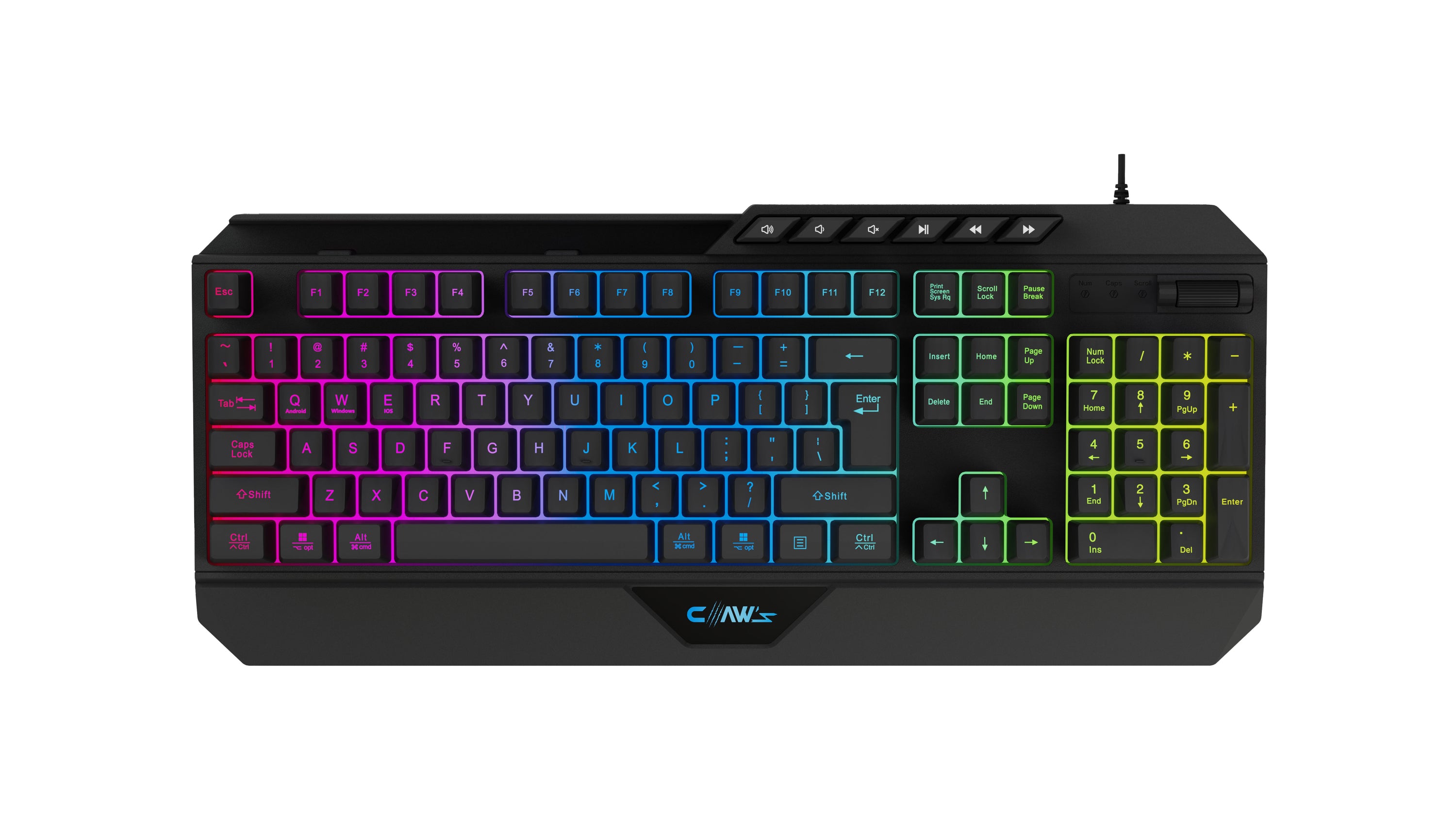 Claw's Nexus K1 Membran RGB Gaming Kablolu Klavye