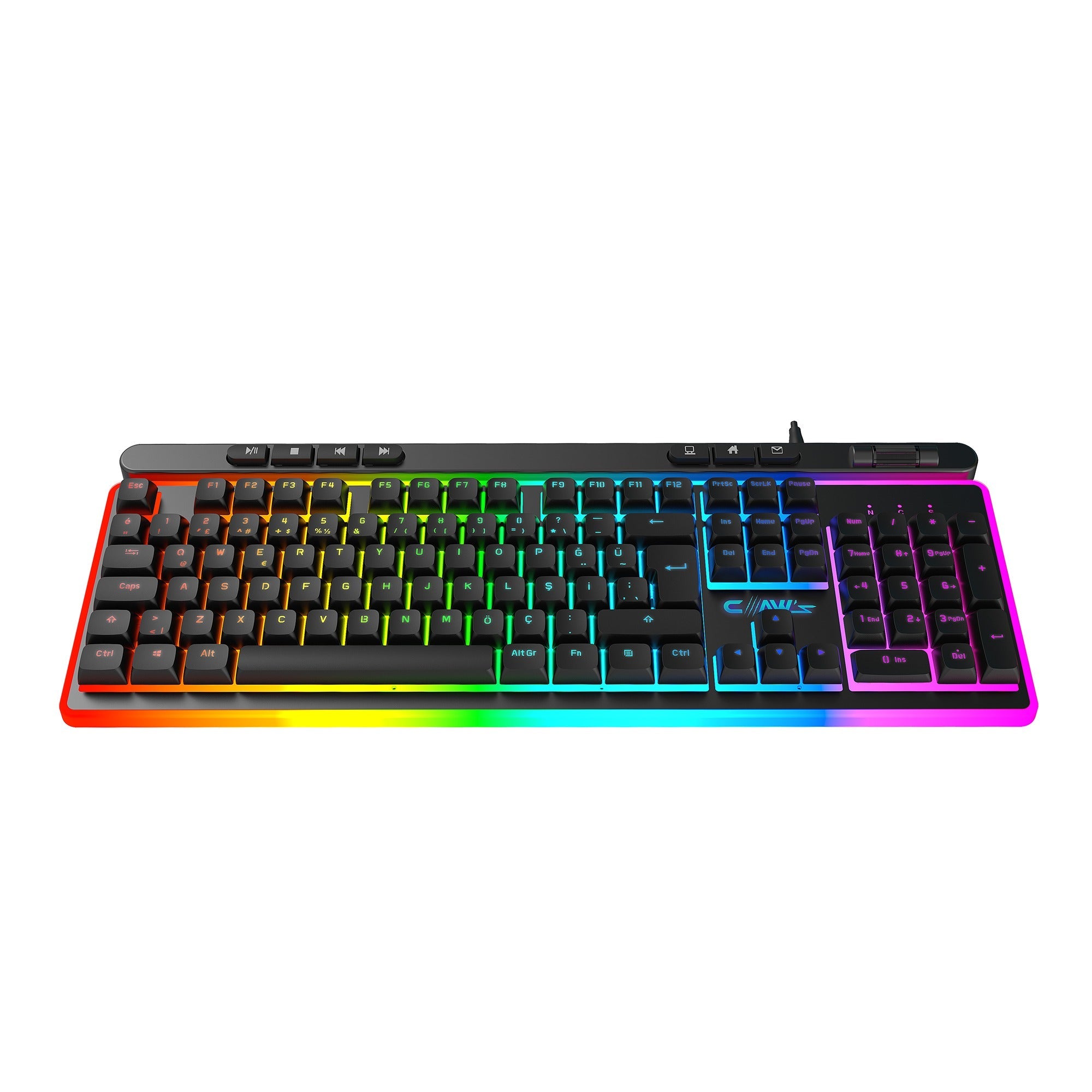 Claw's Nova K1 Membran Makrolu RGB Gaming Kablolu Klavye